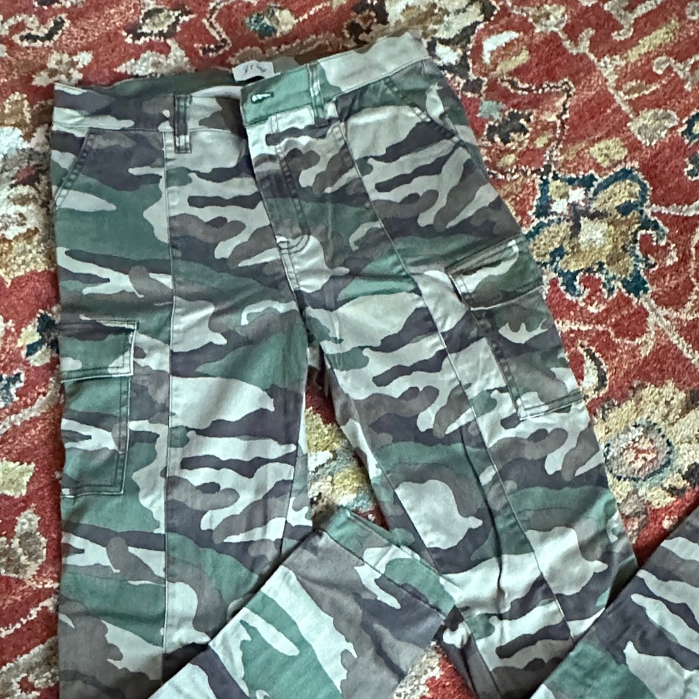 J Crew camouflage cargo pants.  Size 29 T